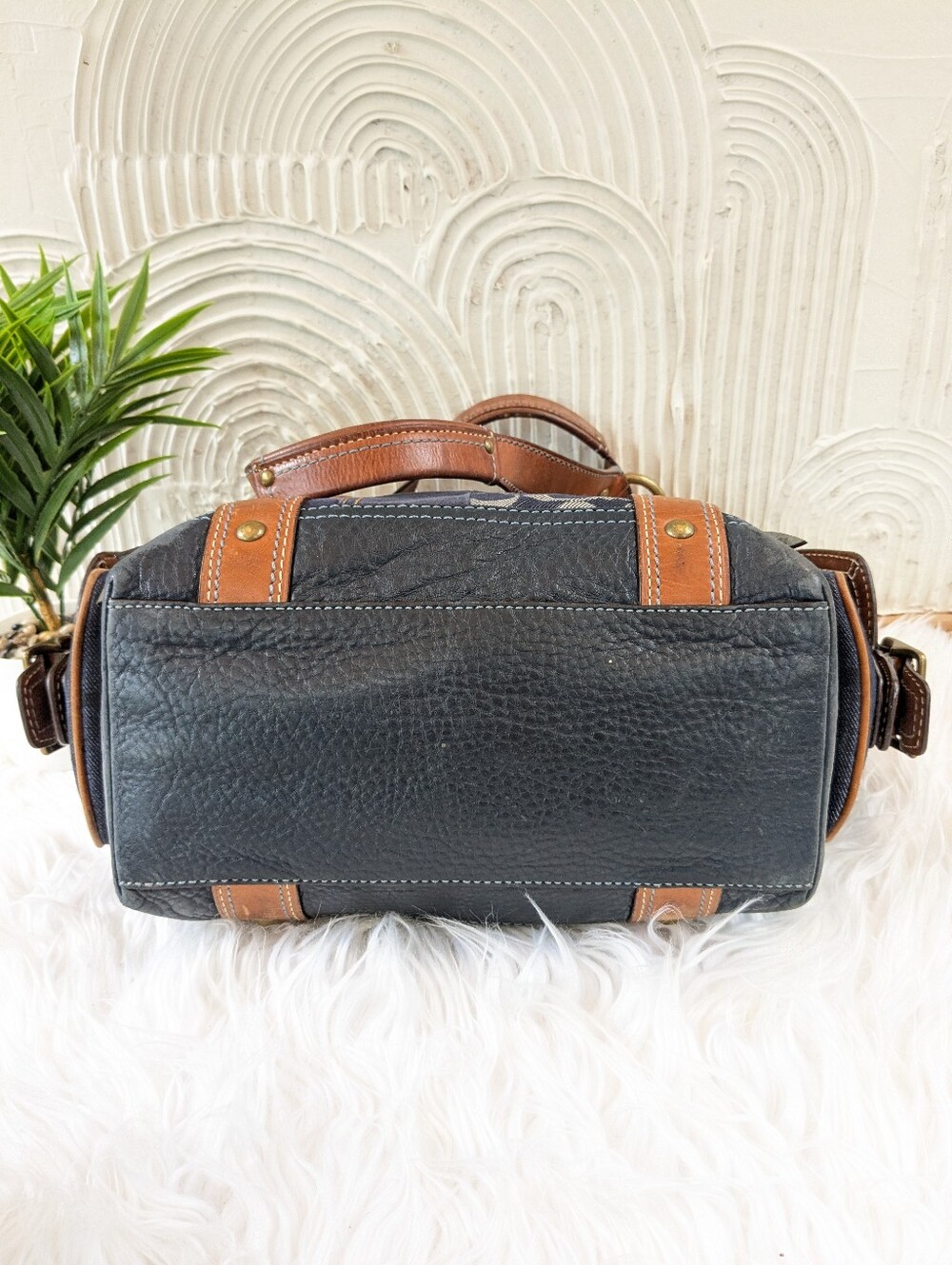 Coach RARE! Vintage Y2k Denim Patchwork Tote - Picture 6 of 12